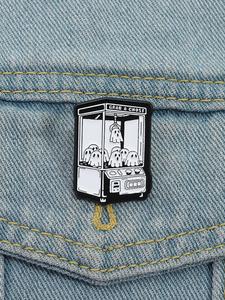 Pin de esmalte vintage de Máquina de Garra con Fantasma, Broche creativo de aleación para Halloween, Accesorio de bisutería de moda, Insignia unisex casual para todas las estaciones