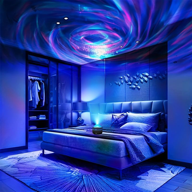 Đèn chiếu cực quang âm nhạc xoay đèn LED RGB Chiếu bảy màu Đèn ngủ tạo không khí cho phòng Khách và đầu giường