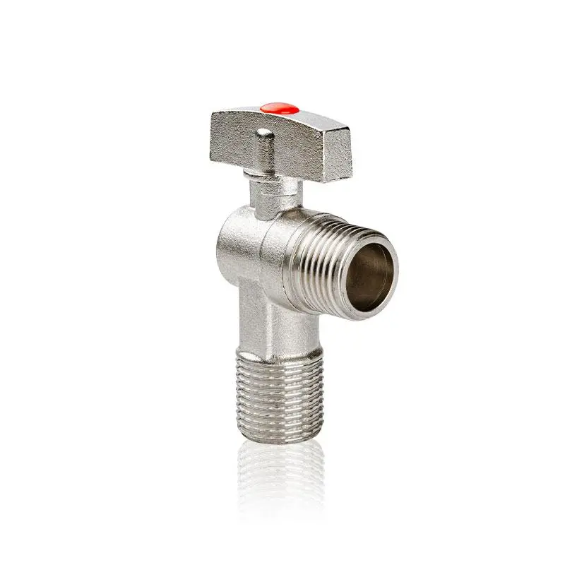 Brass Angle Valve, 1 Count 4-Point & 6-Point Hot & Cold Water Valve, Gas Water Heater Valve, Stainless Steel Angle Valve, Two Options for Your Choice