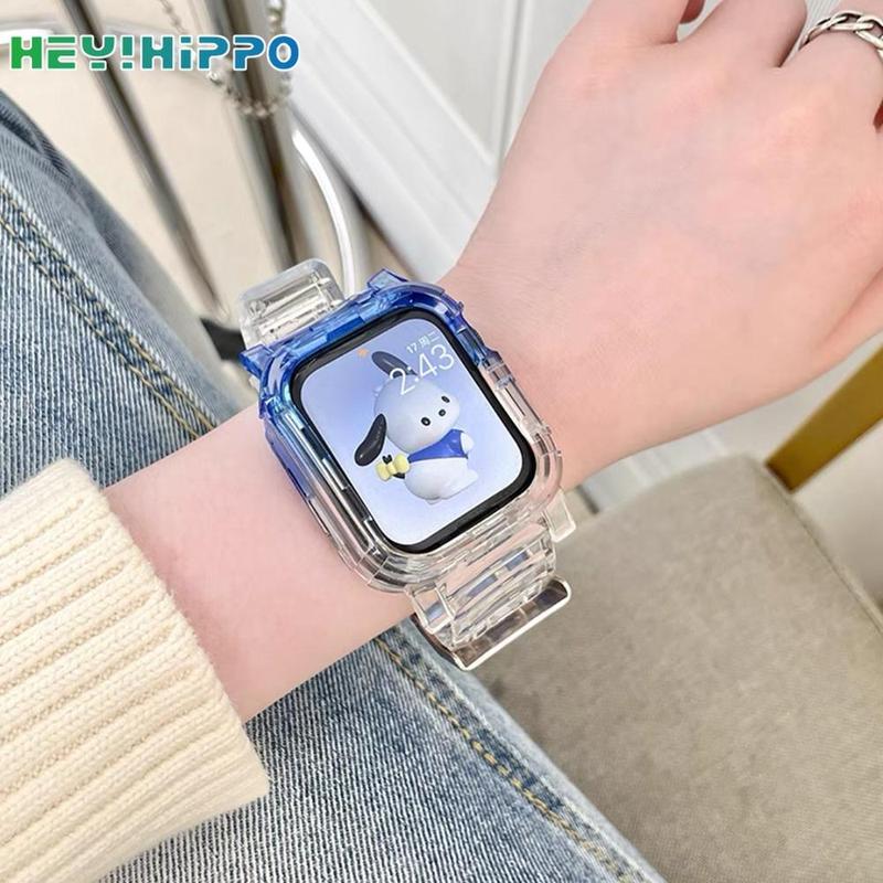 Product Introduction of Dây đeo trong suốt hai màu, thích hợp cho apple watch 8/7/6/5/4/3/ SE / 2 / 1, dây đeo sông băng, thích hợp cho iwatch 45/44/42/ 41 / 40 / 38mm 6