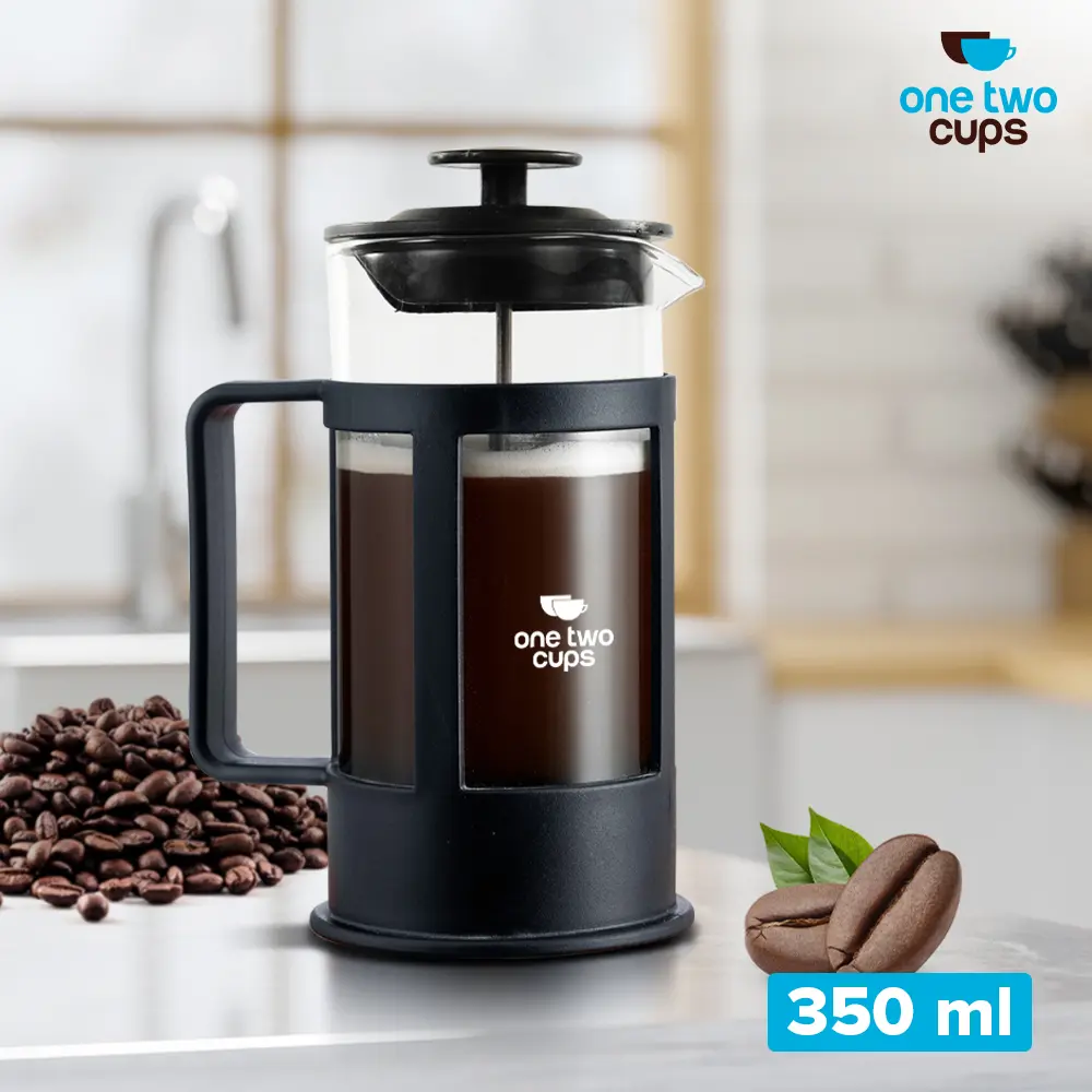 One Two Cups French Press Plunger Coffee Maker Pot 350ml - FN35