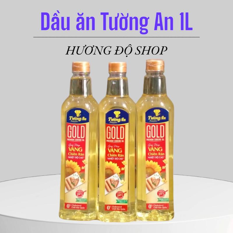  Dầu ăn Tường An Gold 1L cao cấp chuyên chiên rán nhiệt độ cao  xào trộn ướp  nướng  BBQ mang lại hương vị thơm ngon hấp dẫn m eizan bot giac 