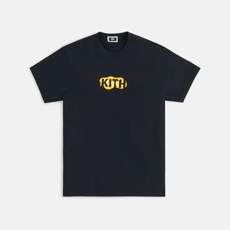 [In stock] kith honey logo T-shirt new short sleeve loose round neck men and women couple maychao simple all-Match T