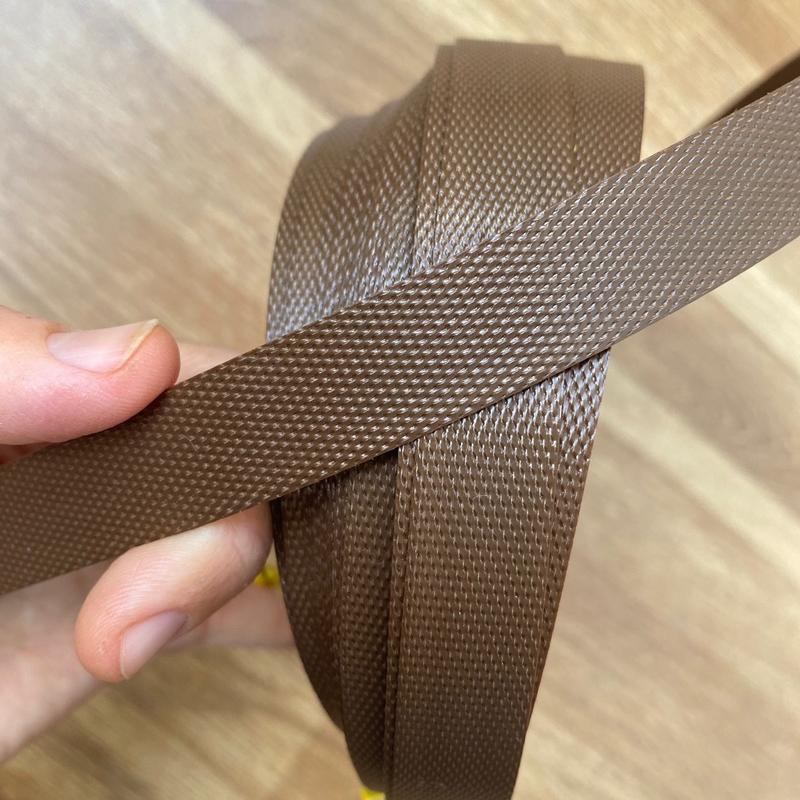Dây nhựa Đan giỏ túi màu nâu bản 1,5cm phong cách vintage, tote - phụ kiện túi xách chất lượng 3