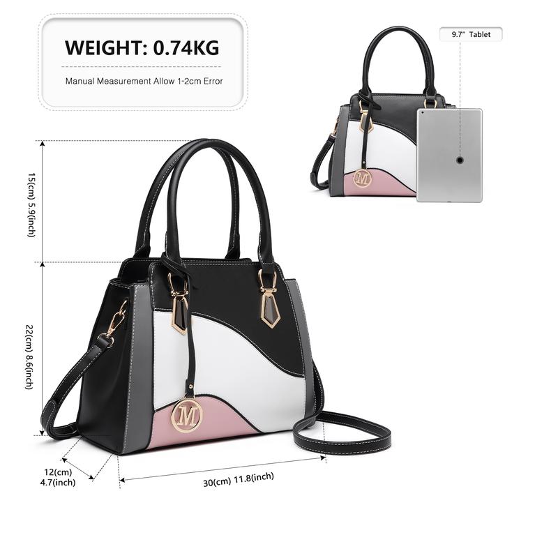 Product Introduction of [MissLulu Bags] Leather Tote Handbag with Gold Tone Hardware and Multiple Pockets - Elegant Design for Women 0