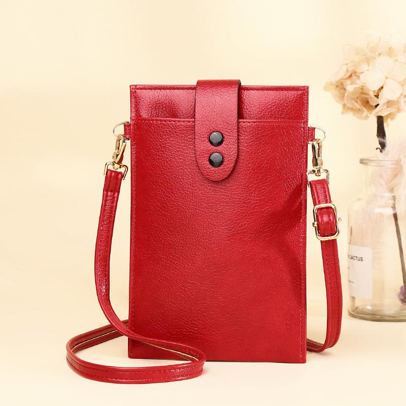 Online Red Japanese Style Artistic Retro Shoulder Bag Simple Casual Vertical Mini Bag Korean Style 2024 Crossbody Phone Bag 4