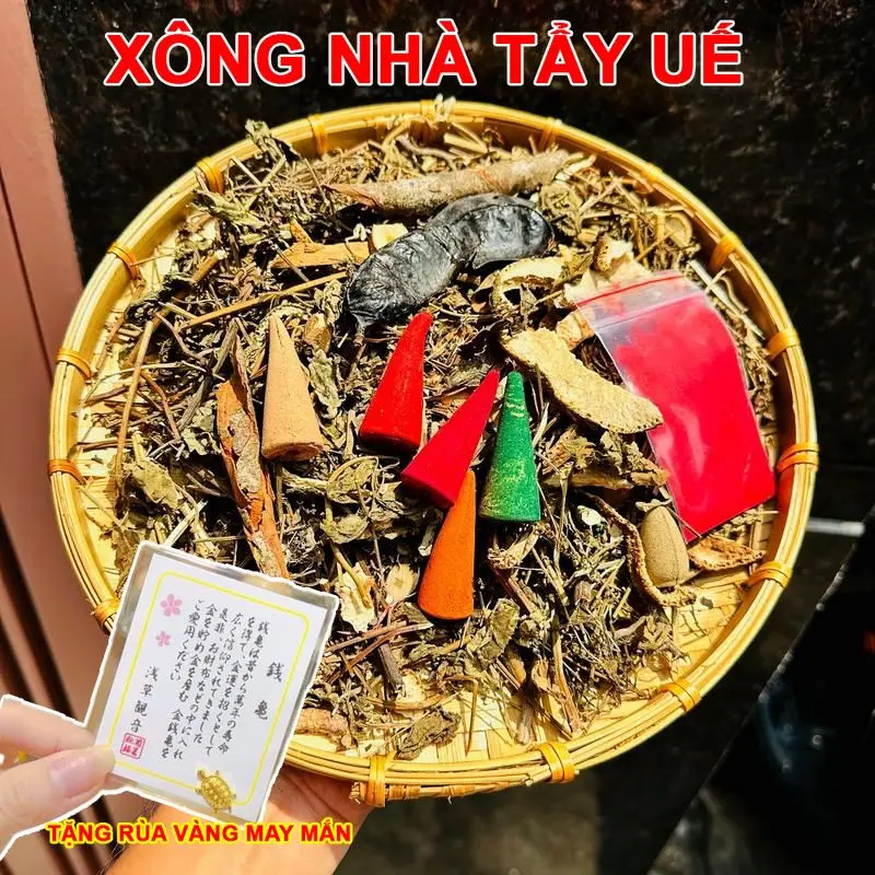[TẶNG RÙA VÀNG MAY MẮN]  Gói Thảo Dược Xông Nhà Tẩy Uế , Hút Năng Lượng Tốt, Hoàn Toàn Từ Thảo Mộc, CÓ KÈM HƯỚNG DẪN 6