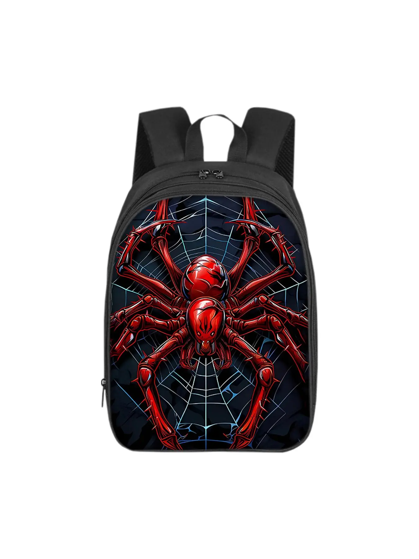 Red Spider Pattern Backpack, Casual Spider Web Pattern Backpack, Fashionable Backpack for Women & Men, Trendy All-match School Backpack for Daily Use