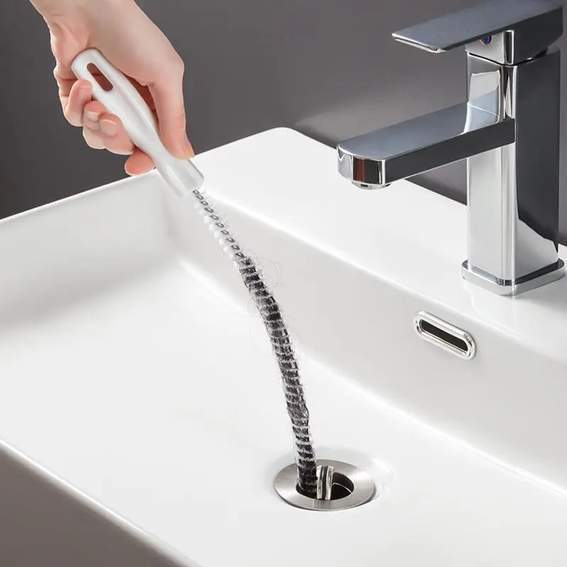 1 Piece Pipe Dredging Brush Bathroom Hair Sewer, Flexible Drain Cleaner, Sink Hair Remover, Bathroom Sewer Cleaning Brush 0
