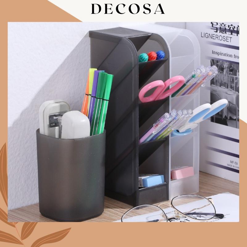 Hộp đựng bút để bàn ống cắm bút 4 ngăn Decor
