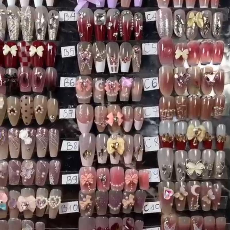 COMBO 5 BỘ NAILS, 2 BỘ CHAM ĐÁ, 3 BỘ NAILS TRỢN KHÔNG ĐÁ 1