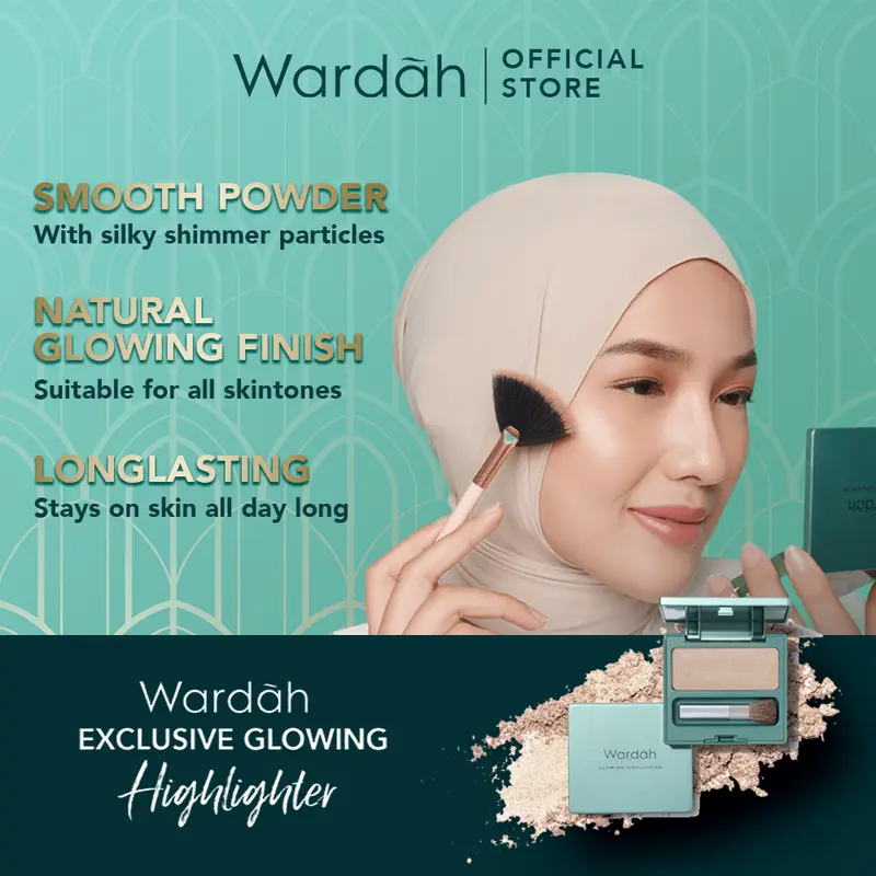 WARDAH Exclusive Glowing Highlighter - Memberikan Efek Glowing Yang Intense - Tekstur Creamy dengan Shimmer yang Halus - Tahan Lama Hingga 8 Jam dengan Hasil Akhir Natural - Makeup 2