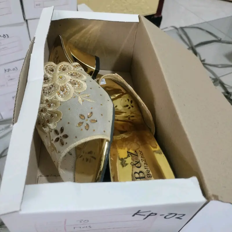 Sendal High Heels Wanita Pesta KP-02 Realpick100% Asli - Hak 5cm, Open Toe, Sol Karet Nonslip, Bahan Sintetis dan Gliter, Size 37-42 Shoes Sandal 4