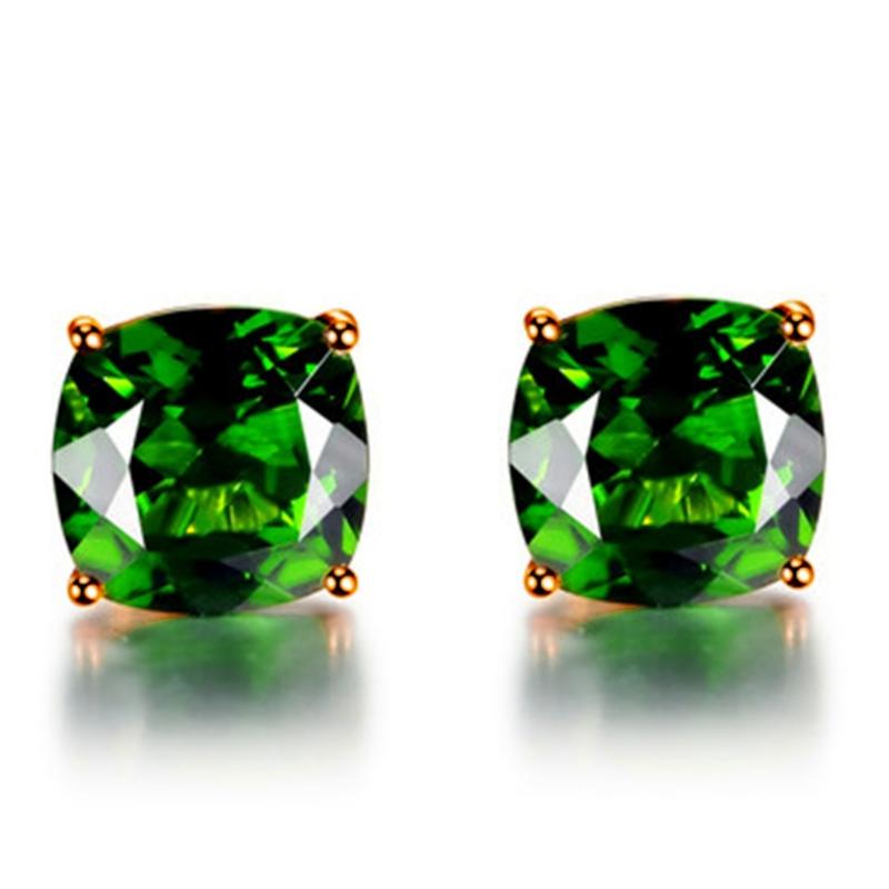 Product Introduction of Rose Gold Plated Emerald Diamond Earrings Ring Pendant Necklace Jewelry Set Exquisite Green Diamond Jewelry cincin perak ring silver silver diamond cincin perak lelaki 4