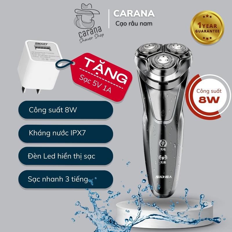 Máy cạo râu nam SIÊU NHÂN 8W S7350 đa năng cao cấp công suất lớn 3 lưỡi dao cạo điện khô cạo lông, tông đơ cắt tóc, pin sạc nhanh