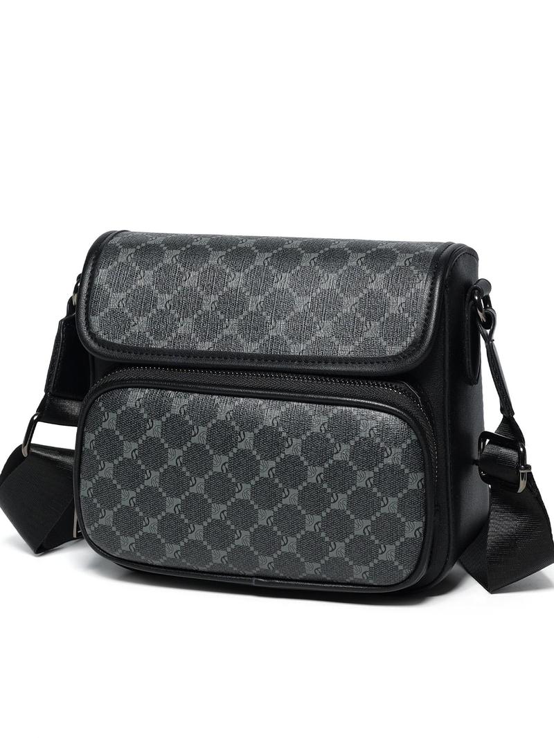 Product Introduction of Men's Fashionable PU Leather Crossbody Bag, Casual Versatile Shoulder Bag for Work & Daily Used, Trendy All-match Commuter Bag 0