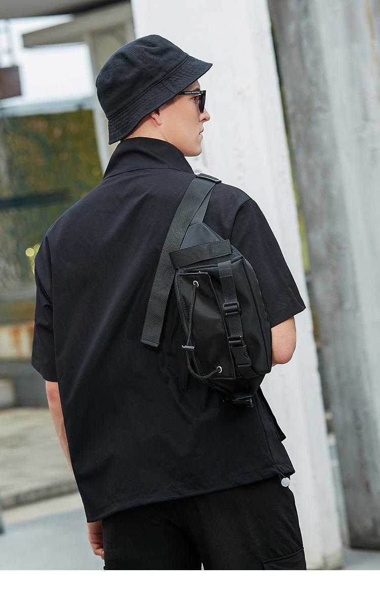 Product Introduction of 2025 New Trendy Crossbody Bag for Men Summer Ins Japanese Style Small Backpack Student Sports Waist Bag Unisex Casual Shoulder Chest Bag 8