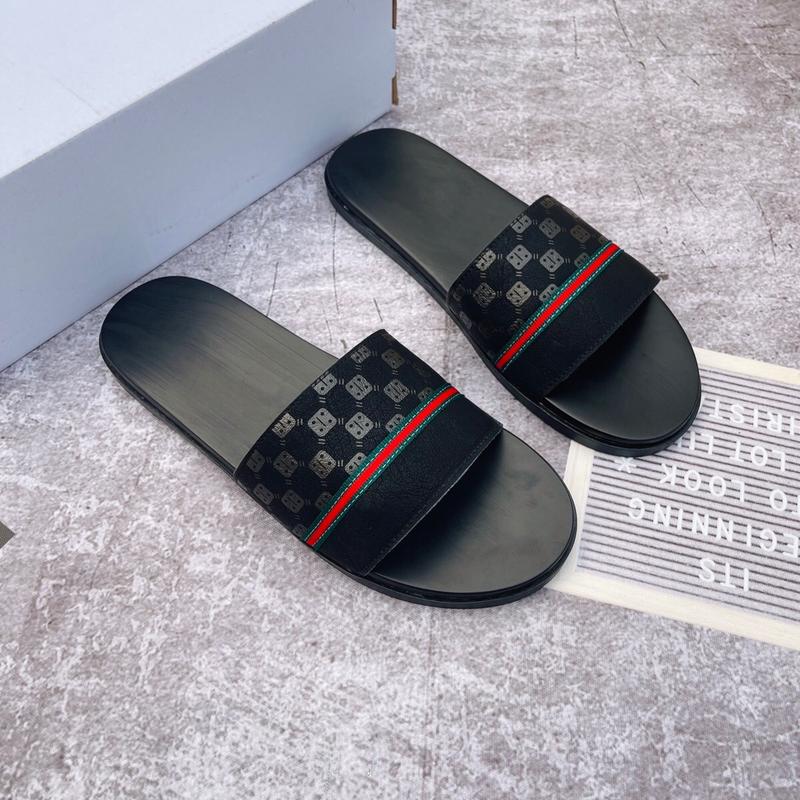 Dép nam quai ngang Gờ Cê hot hit đen 2 lớp( đế có logo) Slipper DéP Đế Bằng Dép Lê