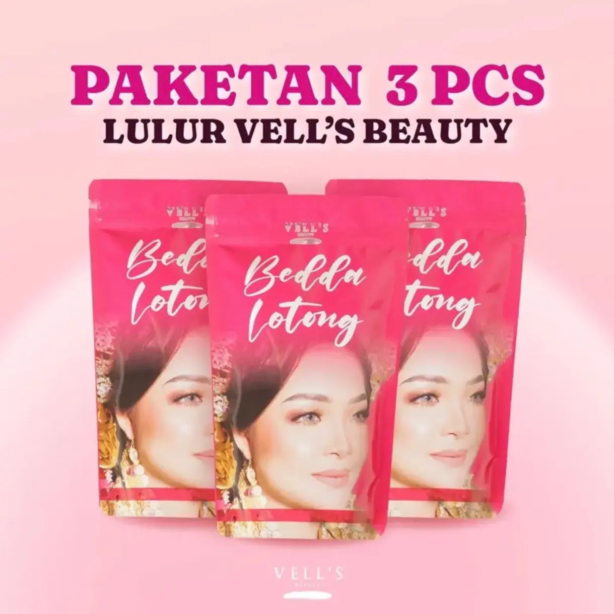 3 PCS LULUR VELLS BEAUTY Scrub Mencerahkan
