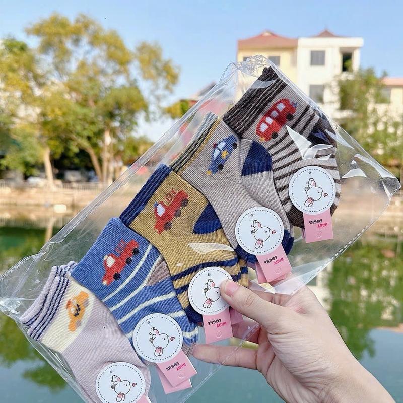 Set 10 đôi tất len mềm mịn cho bé sơ sinh- 3 tháng ( hình có thể thay đổi ạ) 7