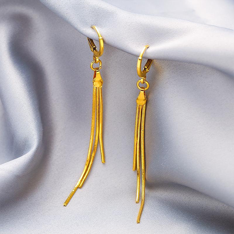 Hoa Tai, Mô Phỏng, Thiết Kế Năm 2025, Tua Rua, Màu Vàng Cát Việt Nam, Thời Trang Mới, Thích Hợp Cho Phụ Nữ, Trang Sức, Hoàn Hảo Cho Đám Cưới|