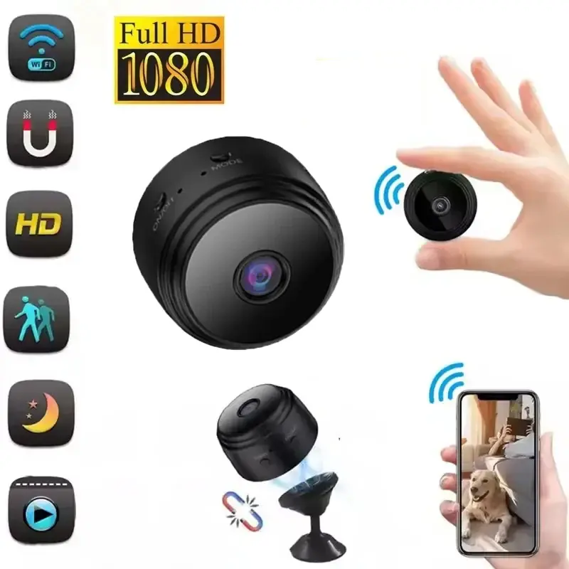 Camera mini Wifi, độ phân giải 1080p HD, sử dụng trong nhà, màn hình không dây siêu nhỏ, máy quay phim, phiên bản ban đêm, video, camera gia đình thông minh, 2024