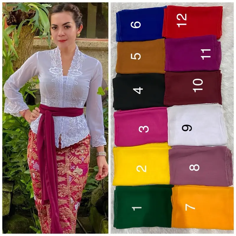 Selendang panjang polos sifon 0