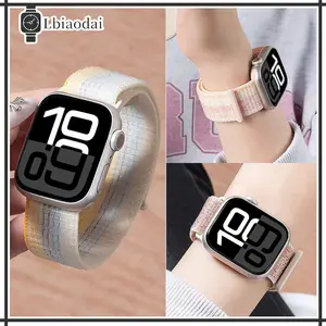 Soft Strap for Apple Watch IWatch Ultra / Ultra 2/Ultra 3 Series 11 10 9 8 7 6 5 4 3 2 1 SE 2 3 49mm 46mm 45mm 41mm 44mm 40mm 42mm 38mm Nylon Loop Replacement Band Bracelet Accessories Tali Jam Tangan Smartwatch for T800 Ultra I8 Pro Max S8 Ultra 8 MAX 9