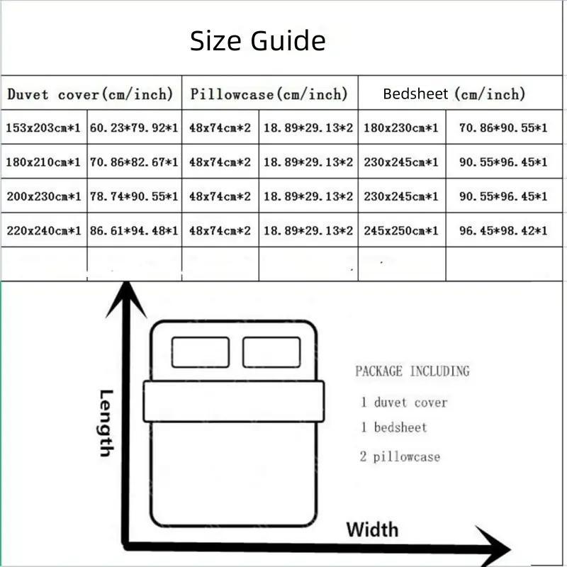 Product Introduction of Soft Duvet Cover Set, 4 Counts/set Including 1 Duvet Cover, 1 Bed Sheet & 2 Pillowcase without Filler, Household Bedding Set for Bedroom Bed Comforter, Bedding Sets 10