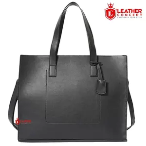 Leather Concept VOSCA HITAM Tote bag Tas Selempang Kulit Tas Kulit Pria Tas Kerja Pria VOSCA BLACK hitam kantong totebag