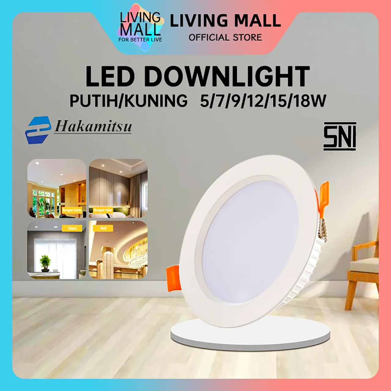Hakamitsu LED Downlight Inbow 5/7/9/12/15/18/24 Watt / Downlight Panel ...