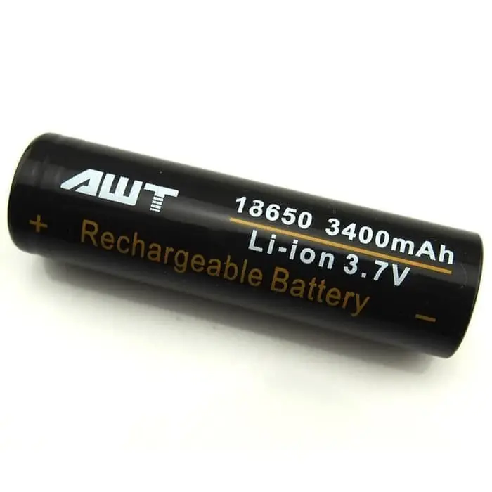 Battery AWT 18650 3400 Mah Black Hitam Batre Baterai 1