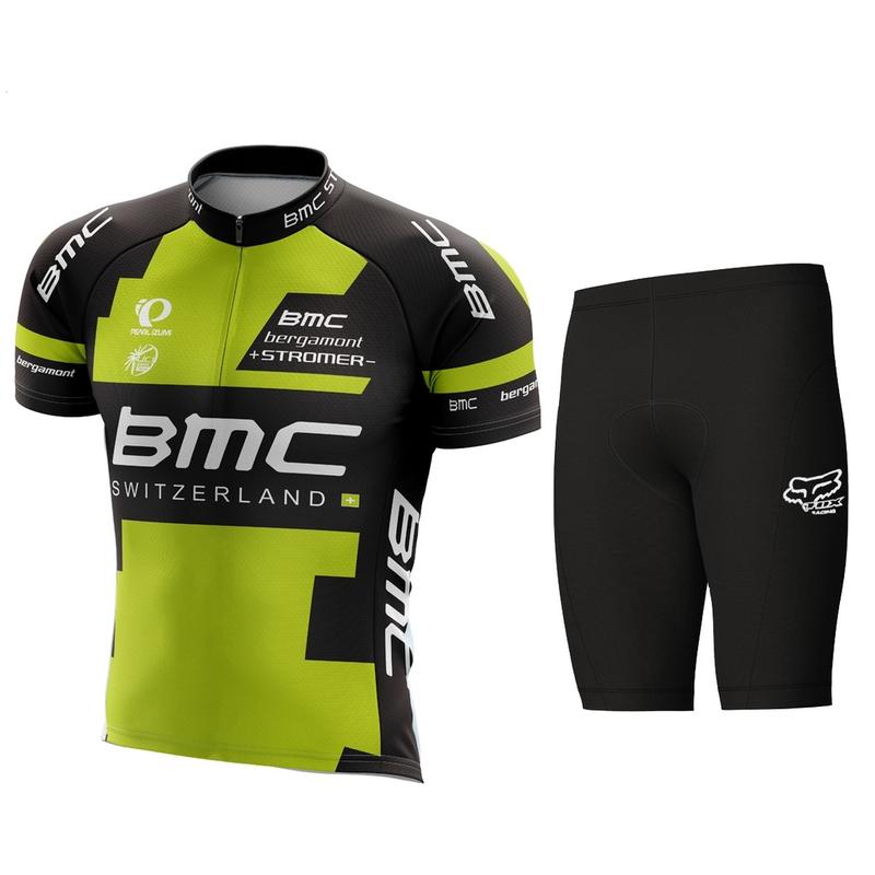Setelan Kaos Jersey Sepeda dan Celana Sepeda Set BMC MTB Roadbike Unisex 4