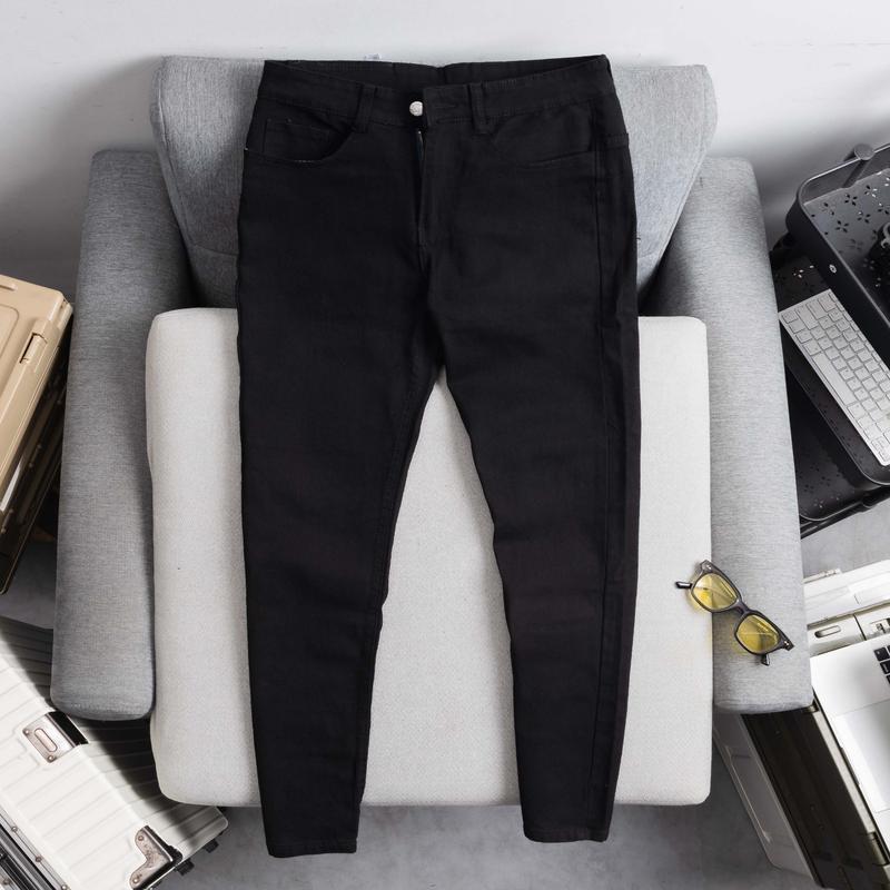 Quần jean nam cao cấp màu đen trơn sang chảnh basic Menswear Pants