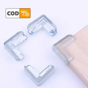 Karet Silikon Pelindung Sudut Meja 10 PCS Bening Transparan Cover Pengaman Ujung Siku Lemari Kursi Aman Anti Bentur