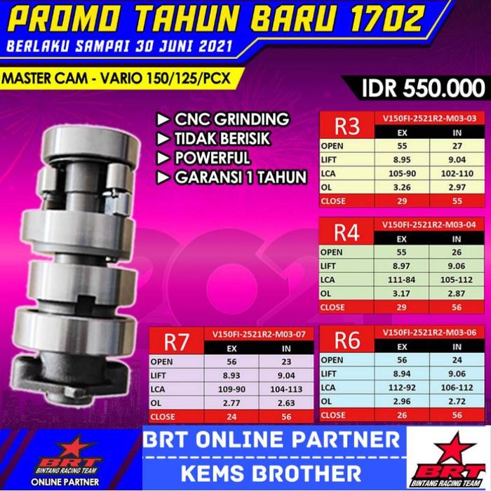 Gambar NOKEN AS / SUPER MASTER CAM BRT VARIO 125 VARIO 150 PCX 150 ADV 150 TIPE R ORIGINAL  BRT dari KEMS BROTHER DEPOK Kota Depok 2 Tokopedia
