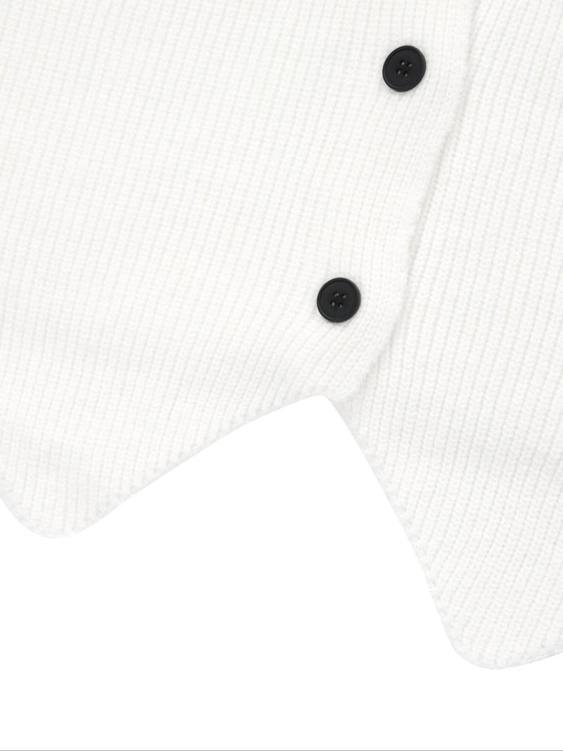 Product Introduction of Women's Solid Color V Neck Button Closure Tank Cardigan, Casual Sleeveless Knitwear for Summer, Fashion Women's Knit Clothing for Daily Wear 9