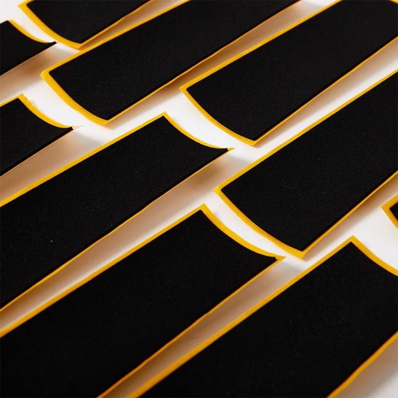 Product Introduction of 1/10Pcs New Foam Grip Fingerboard Grip Tapes Black Uncut Fingerboard Deck Stickers 110x38mm Self-adhesive Non-slip Stickers 16