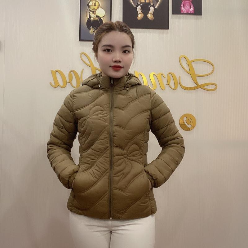 Áo Phao Siêu Nhẹ Nữ Áo Khoác Mùa Đông Trần Nơ