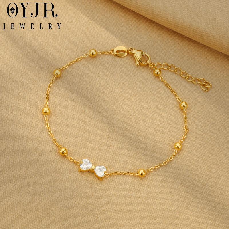 OYJR Vòng Tay Nơ Nữ Tặng Người Yêu Lắc Tay Nữ Xinh Không Bị Gỉ Rỉ Vòng Tay Accessories