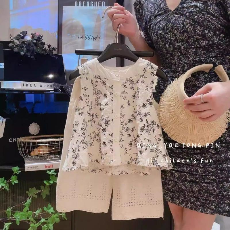 Product Introduction of Áo Sơ Mi Bé Gái, Áo Cánh Và Quần Chống Muỗi, Không Tay, Bộ Đồ Hai Mảnh Phong Cách Phương Tây, Thích Hợp Cho Mùa Hè, Áo Sơ Mi Búp Bê Cho Trẻ Em, Hàng Mới Về 7