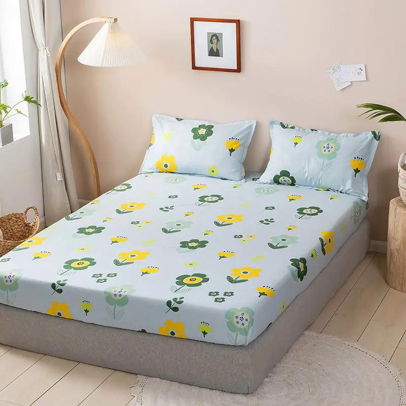 Product Introduction of Brushed Fitted Sheet Elastic Band Home Strap Bedding High-End Luxury Mattress Cover Bedsheet No Pillowcase Simple Multi Size Bed 18
