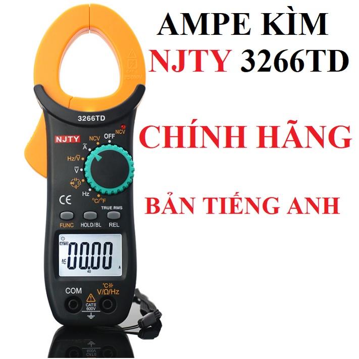 Ampe kìm kẹp dòng NJTY 3266TD Đo Tụ,Tần Số Nhiệt Độ đồng hồ vạn năng kìm kẹp dòng BẢN TIẾNG ANH