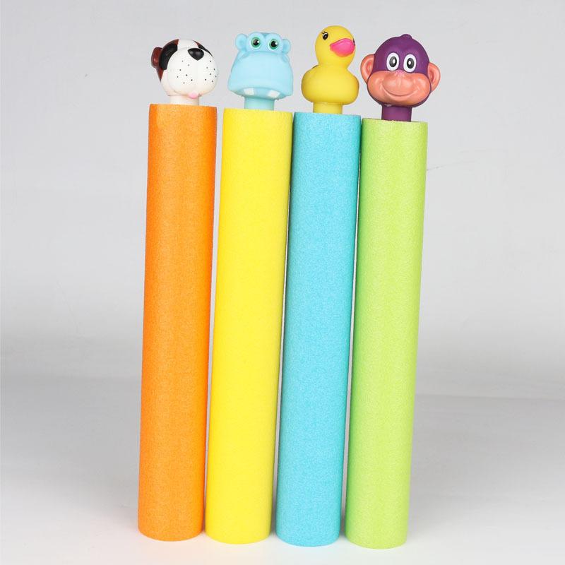 Product Introduction of Summer Beach Water Toys Children's Pull-out Foam Water Animal Head High Pressure Water  Interesting Outdoor Toys 0