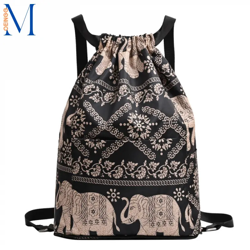 Túi Buggy Bóng Rổ, Dung Tích Lớn, Thời Trang, Ba Lô Dây Rút, Nhẹ, Cầm Tay, Thích Hợp Đi Du Lịch, Túi In Gấp, Hàng Mới Về Bag Hoa Đeo Vai Da 6