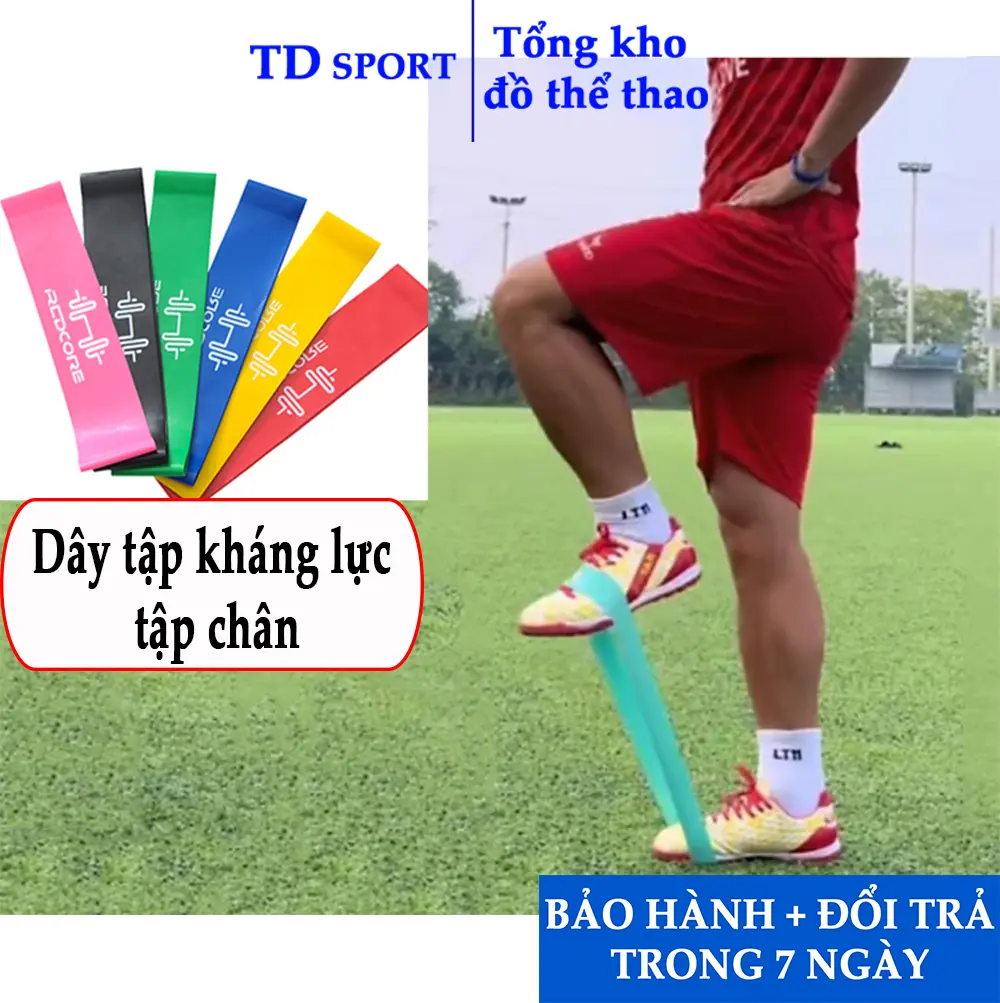 Set dây miniband Redcore , dây đàn hồi kháng lực - Chuyên tập chân sút bóng đá, tập mông, tay