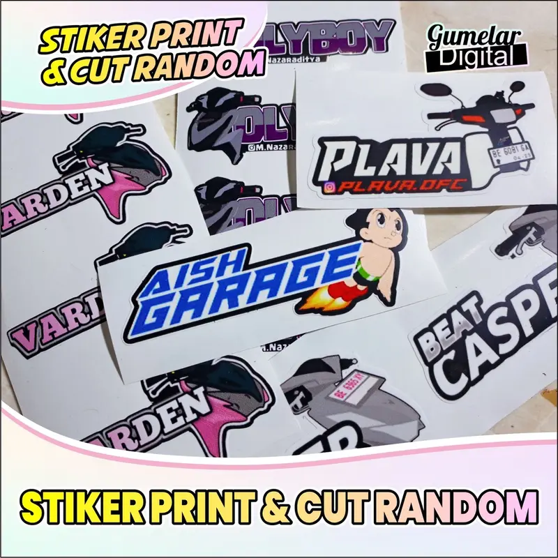 STIKER PRINT CUT NGABERS VARIO BEAT MIO RANDOM ACAK BANYAK VARIAN 0
