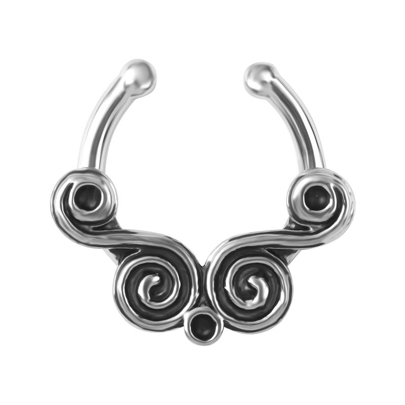 Product Introduction of New No-Punch Fake Nose Ring Floral Nose Studded Piercing Jewelry 1