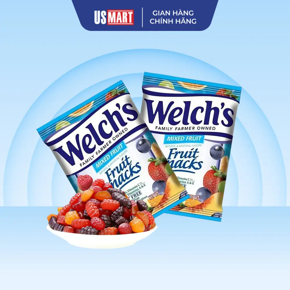 Kẹo Dẻo Welch's Mixed Fruit Mini 22.7g Dẻo Thơm