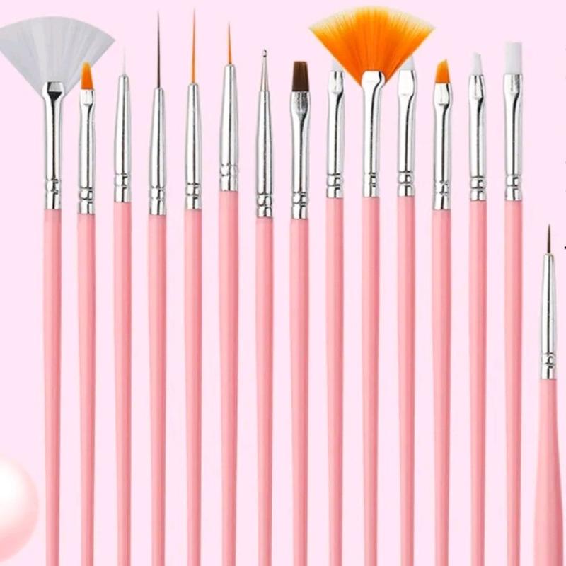 Set kuas nail art 15pcs/ set brush nail art 0